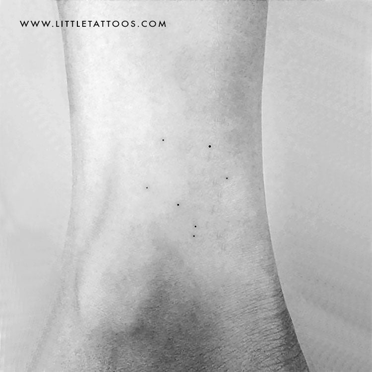 Minimalist Libra Constellation Temporary Tattoo - Set of 3