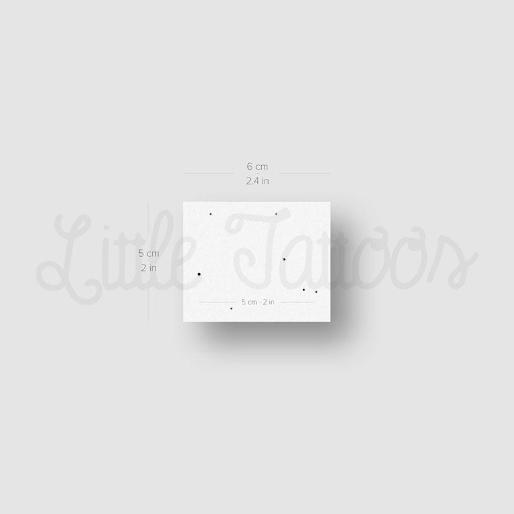 Minimalist Libra Constellation Temporary Tattoo - Set of 3
