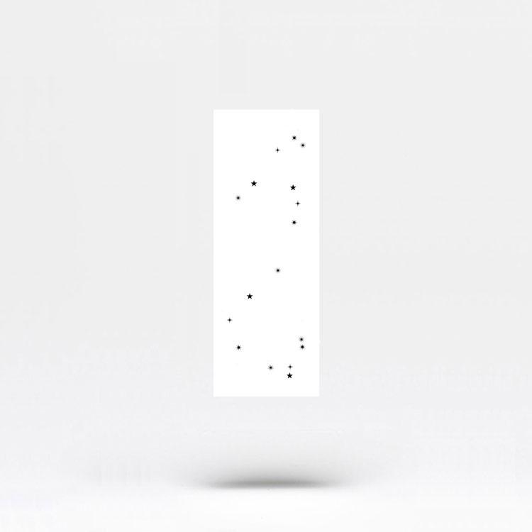 Tatuaje temporal minimalista de la constelación de Escorpio (juego de 3)