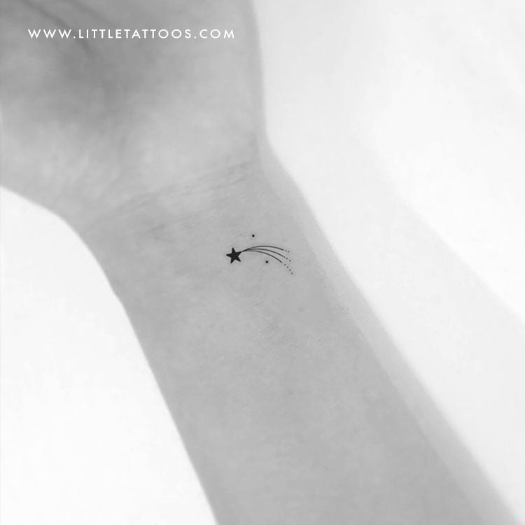 Tatuaje temporal de estrella fugaz - Juego de 3