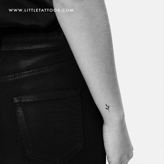 Minimalist Sprout Temporary Tattoo - Set of 3