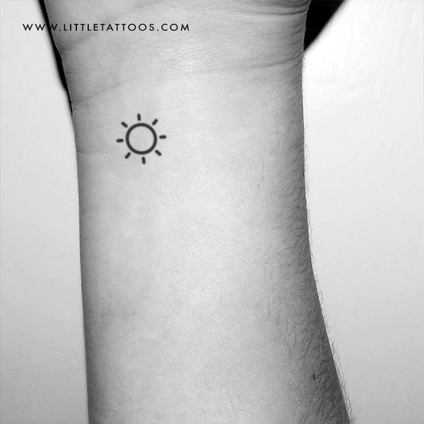 Sun Temporary Tattoo - Set of 3