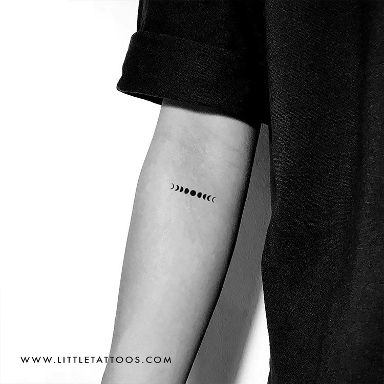 Moon Phases Temporary Tattoo - Set of 3