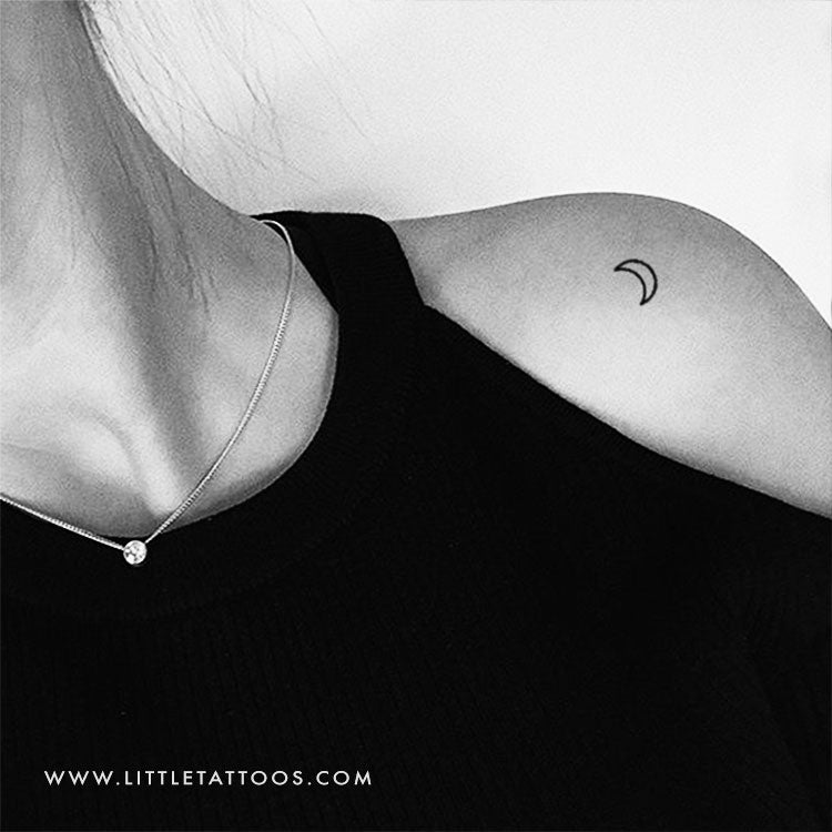 Tatuaje temporal del símbolo planetario de la luna (juego de 3)