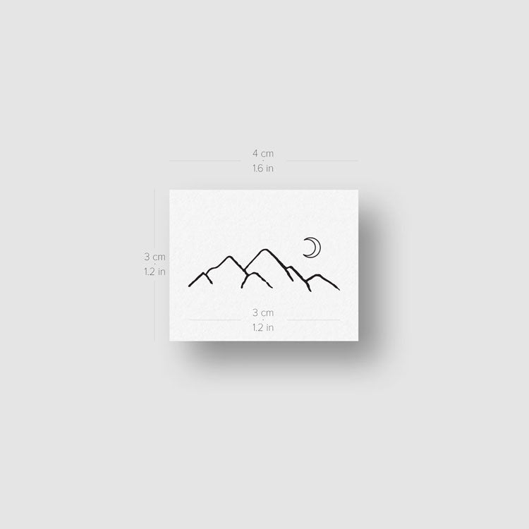 Mountain Temporary Tattoo - Set of 3