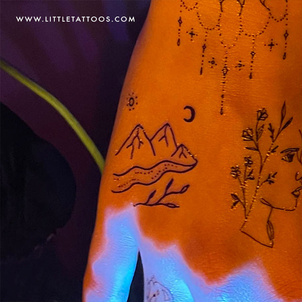 Mountain River Temporary Tattoo by Tukoi - Set of 3