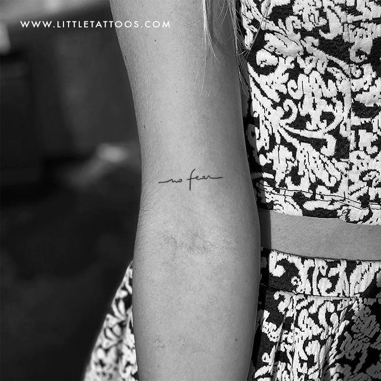 No Fear Temporary Tattoo - Set of 3