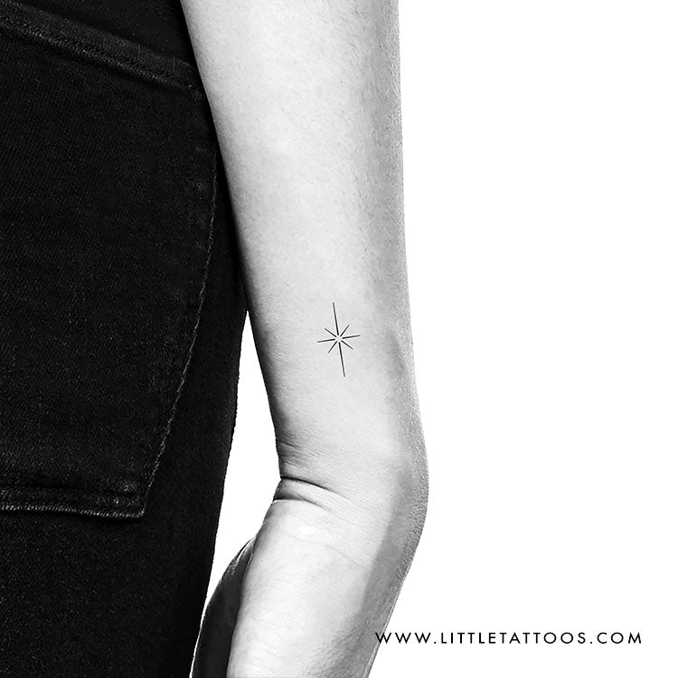 Tatuaje temporal de la Estrella del Norte - Juego de 3