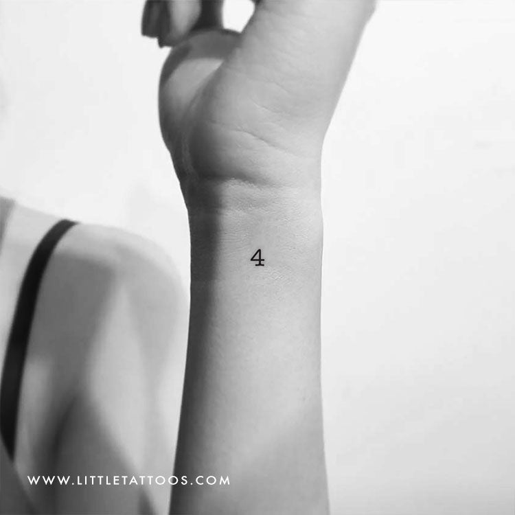 0-9 Number Temporary Tattoo Set - Set of 3