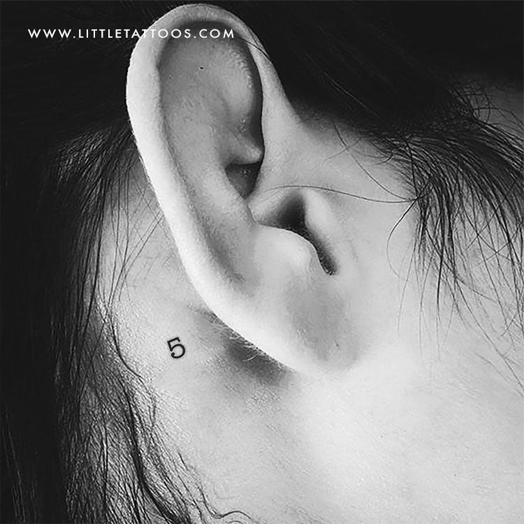 0-9 Number Temporary Tattoo Set - Set of 3
