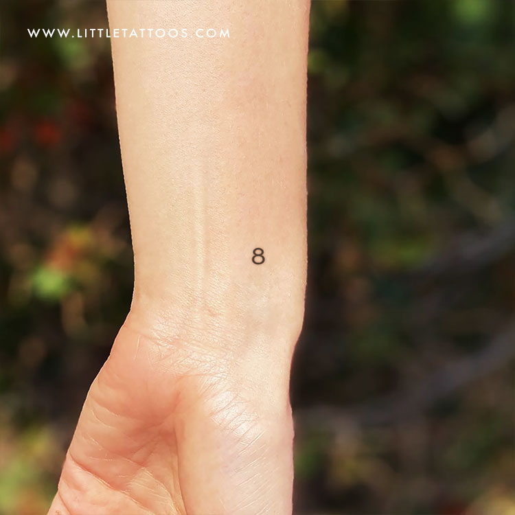 0-9 Number Temporary Tattoo Set - Set of 3