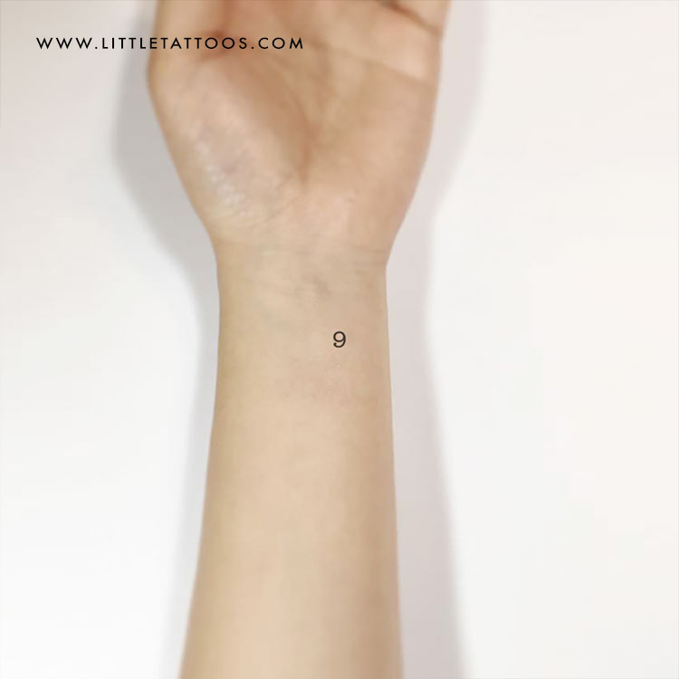 0-9 Number Temporary Tattoo Set - Set of 3