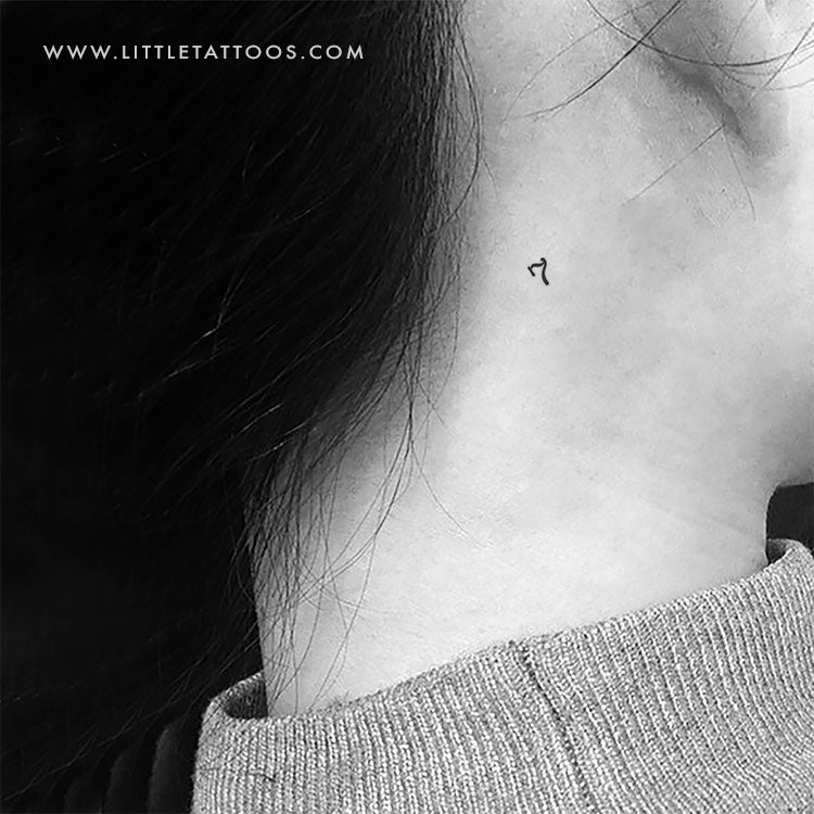Number 7 Temporary Tattoo - Set of 3