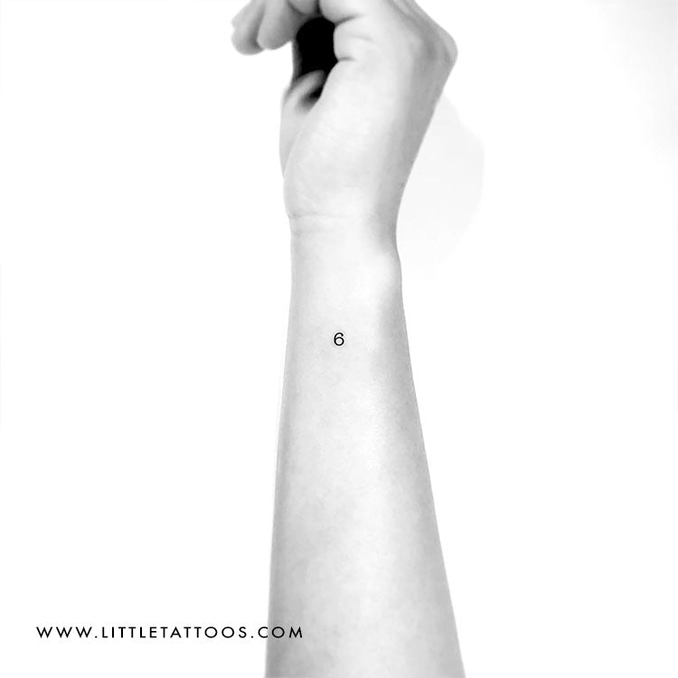 0-9 Number Temporary Tattoo Set - Set of 3