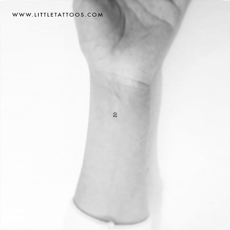 0-9 Number Temporary Tattoo Set - Set of 3