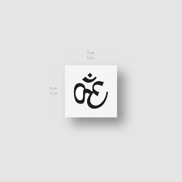 Om Temporary Tattoo - Set of 3