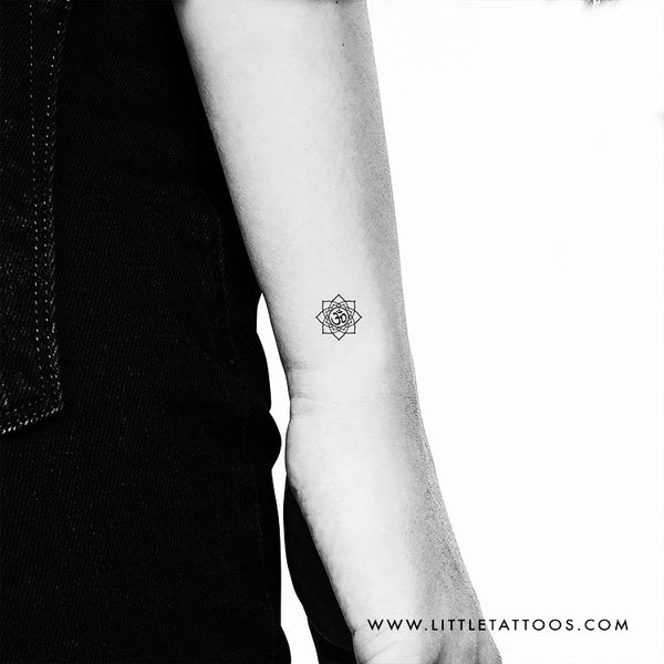 Om Mandala Temporary Tattoo - Set of 3