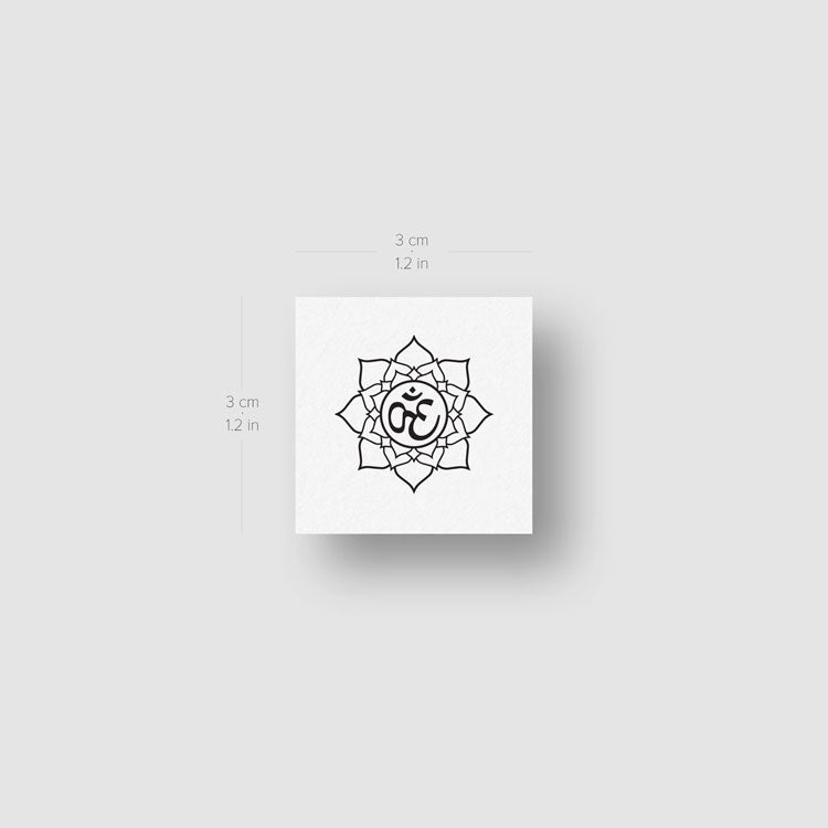 Om Mandala Temporary Tattoo - Set of 3