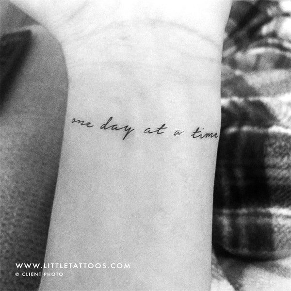 One Day At A Time Temporary Tattoo - Set of 3 – Little Tattoos