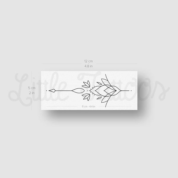 Ornamental Lotus Temporary Tattoo by 1991.ink - Set of 3