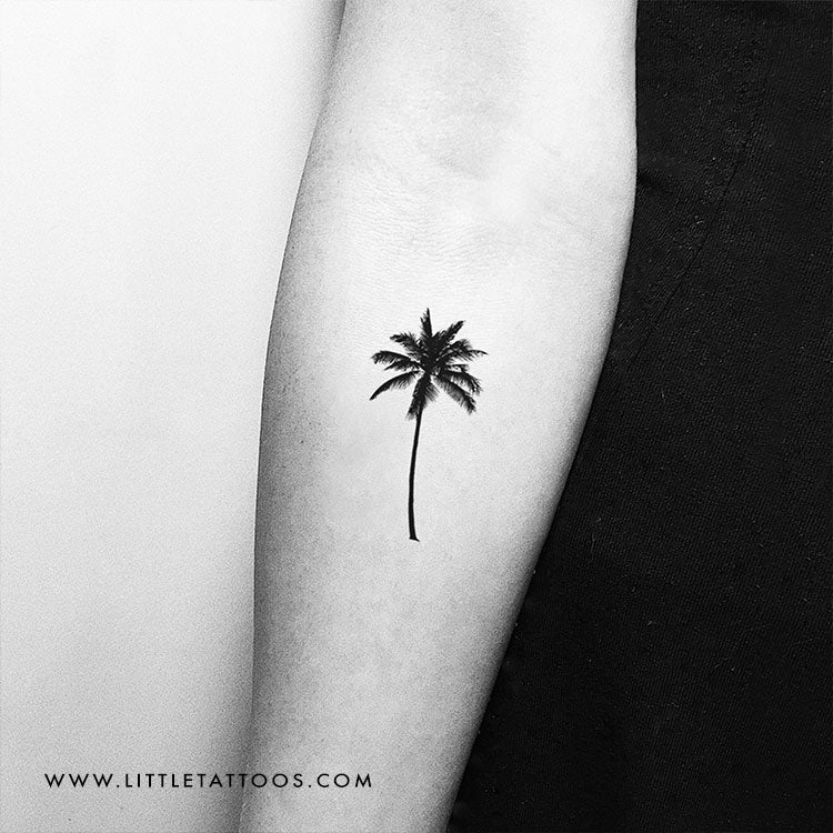 Palm Tree Temporary Tattoo - Set of 3