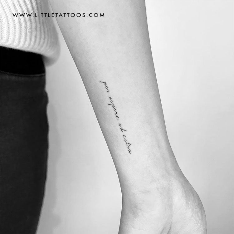 Per Aspera Ad Astra Temporary Tattoo - Set of 3
