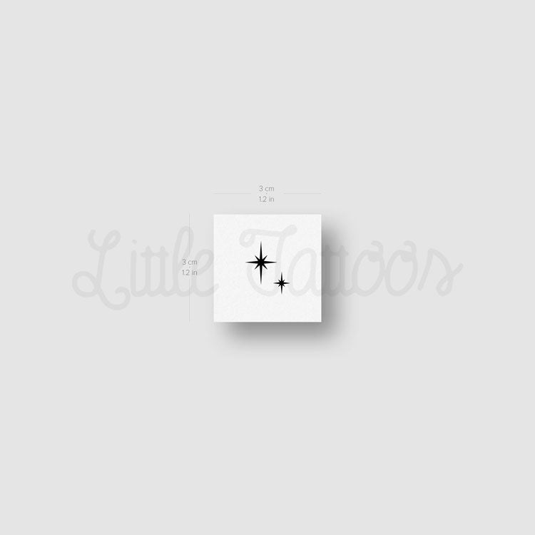 Shining Star Sparkles Temporary Tattoo - Set of 3