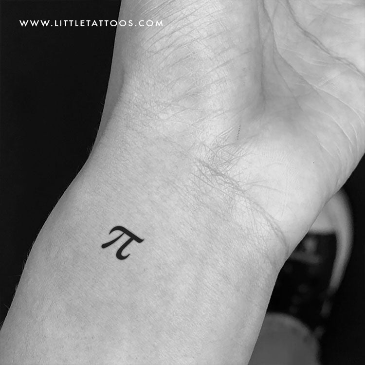 Pi Temporary Tattoo Set of 3 Little Tattoos