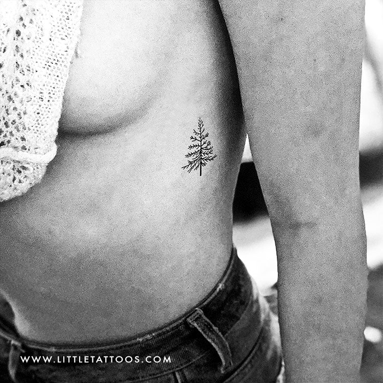 Pine Tree Temporary Tattoo - Set of 3