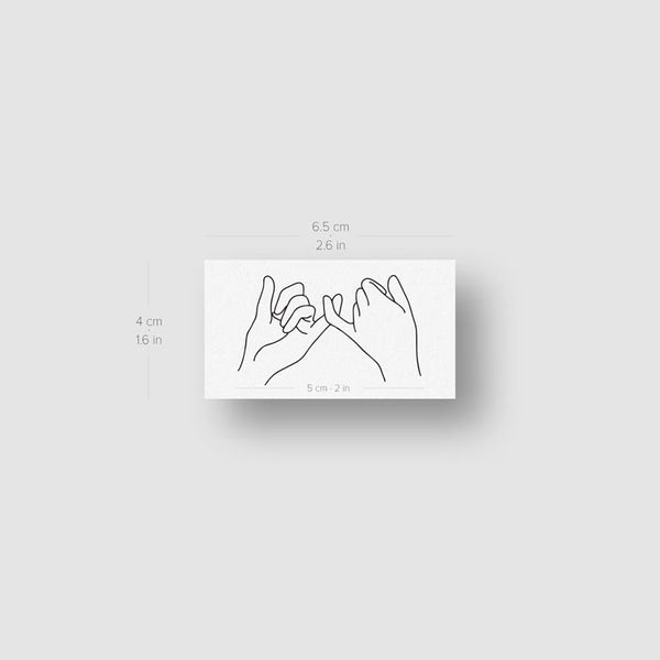 Pinky Promise Temporary Tattoo - Set of 3