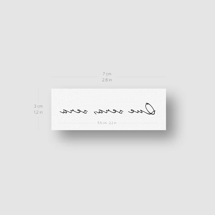 Que Sera, Sera Temporary Tattoo - Set of 3