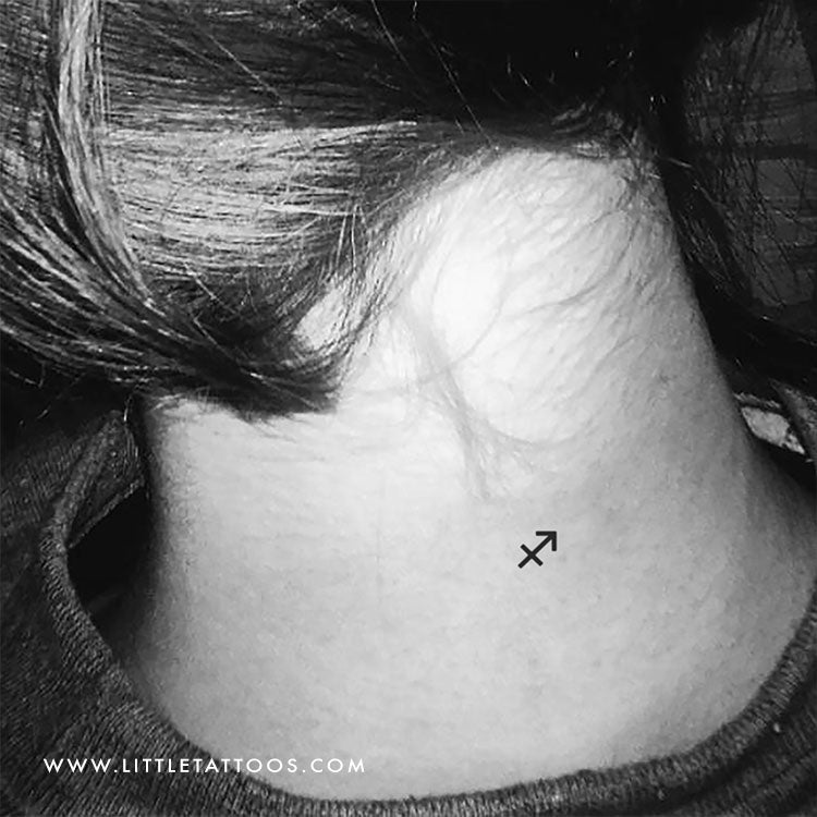 Tatuaje temporal del símbolo del zodiaco Sagitario - Juego de 3