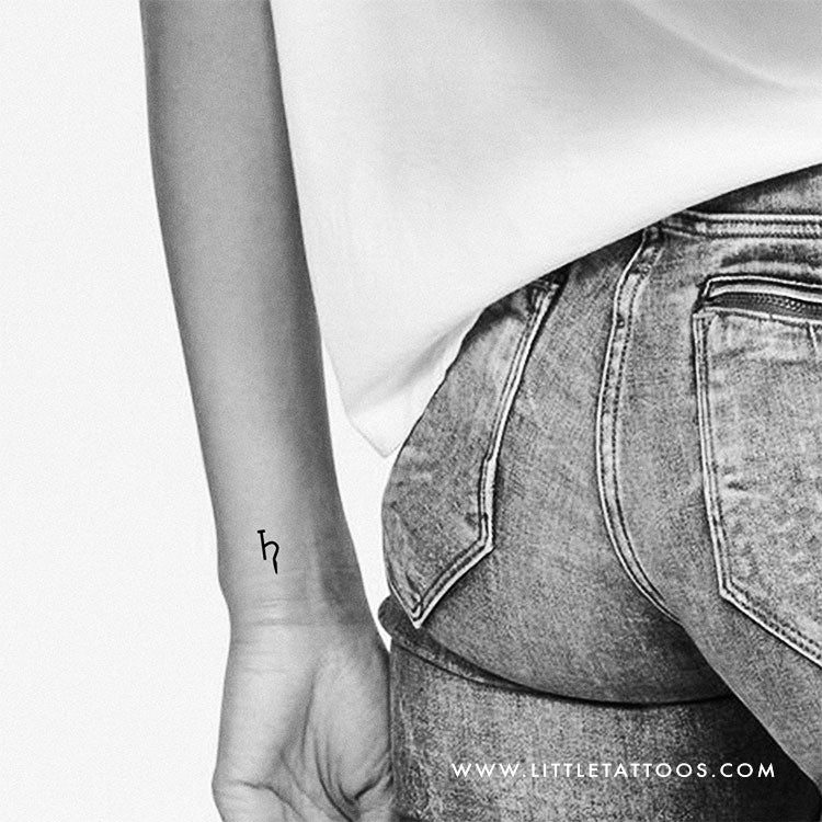 Tatuaje temporal del símbolo planetario Saturno (juego de 3)
