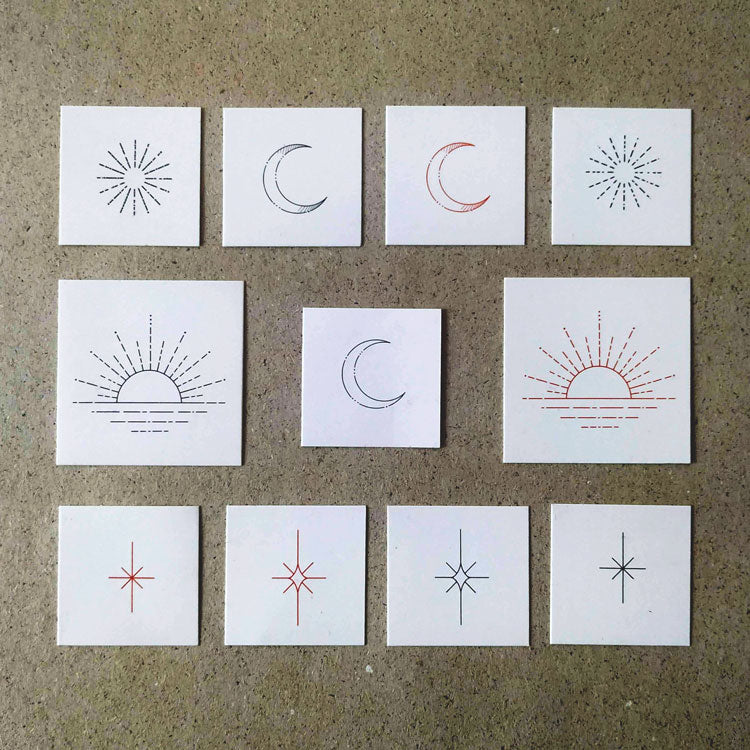 Conjunto de tatuajes temporales de astronomía de Jakenowicz