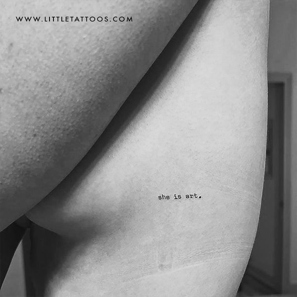 She Is Art Temporary Tattoo - Set of 3