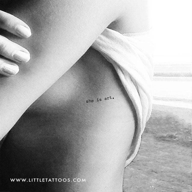 She Is Art Temporary Tattoo - Set of 3