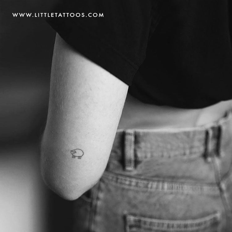 Minimalist Sheep Temporary Tattoo - Set of 3