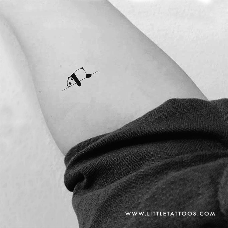 Sleepy Panda Temporary Tattoo - Set of 3