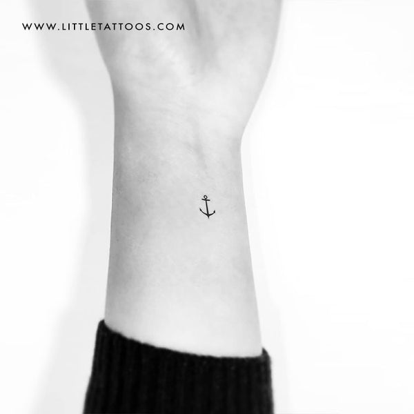 Minimalist Anchor Temporary Tattoo - Set of 3