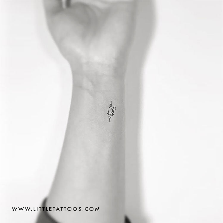 Sanskrit Symbol for Breathe Temporary Tattoo - Set of 3