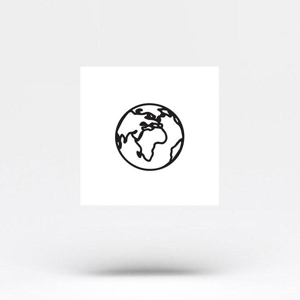 Small Planet Earth (Africa) Temporary Tattoo (Set of 3)