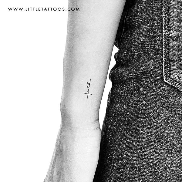 Small Faith Cross Temporary Tattoo - Set of 3