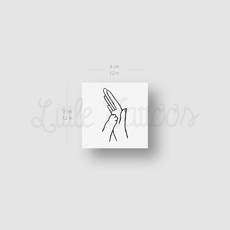 Dog High Five Temporary Tattoo - Set of 3