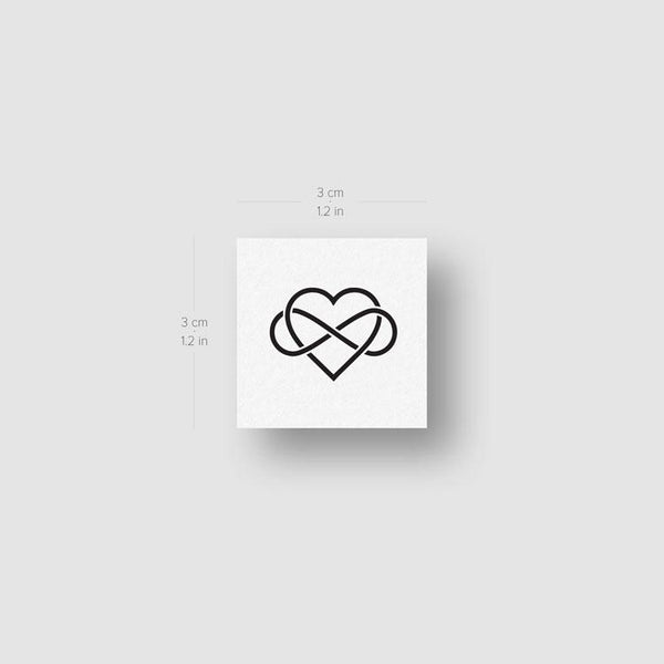 Heart And Infinity Temporary Tattoo - Set of 3