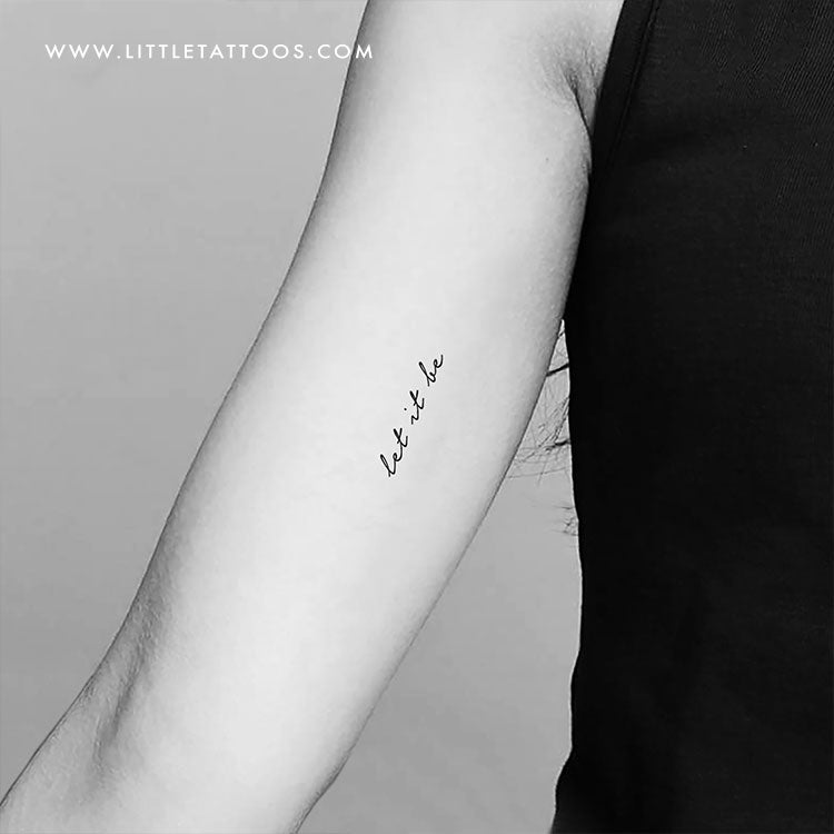 Let It Be Temporary Tattoo - Set of 3