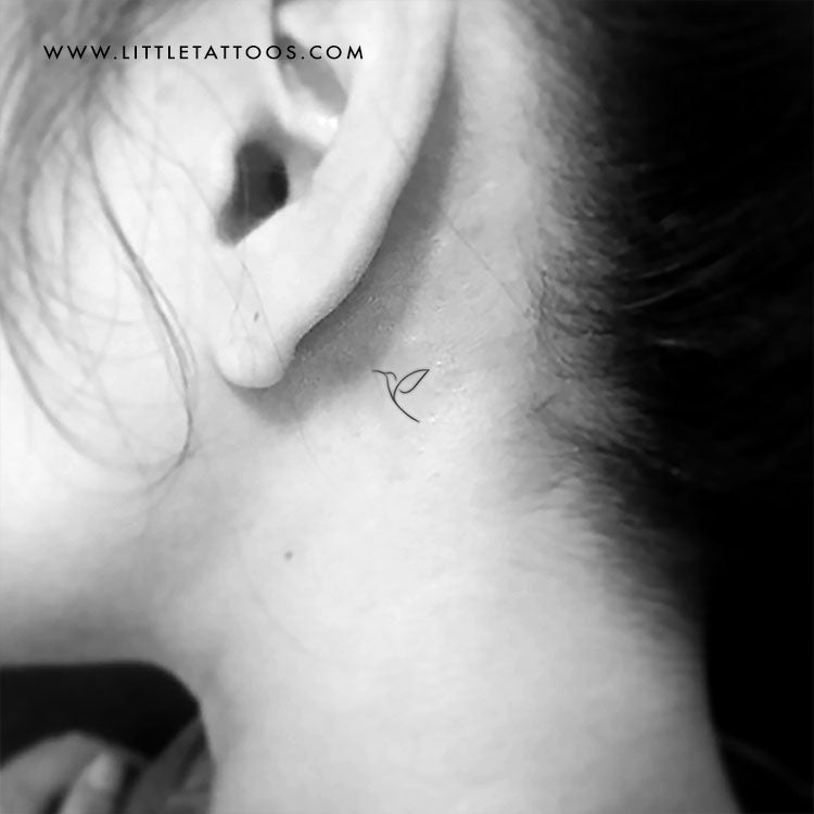 Small Minimalist Hummingbird Temporary Tattoo - Set of 3