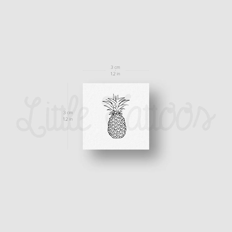 Little Pineapple Temporary Tattoo - Set of 3