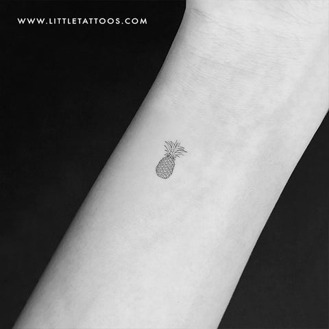 Little Pineapple Temporary Tattoo - Set of 3