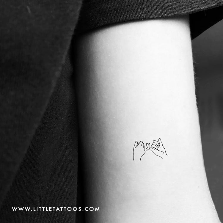 Small Pinky Promise Temporary Tattoo - Set of 3