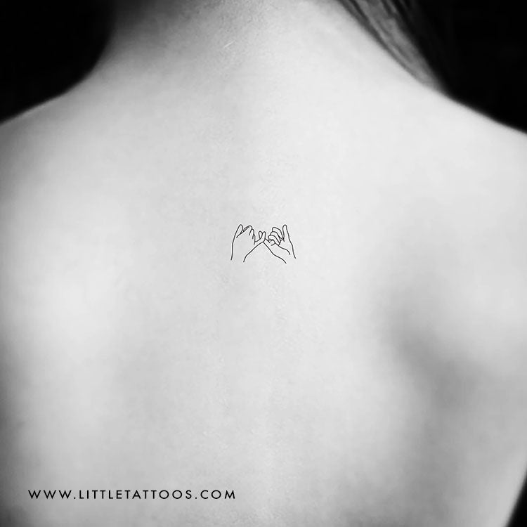 Small Pinky Promise Temporary Tattoo - Set of 3